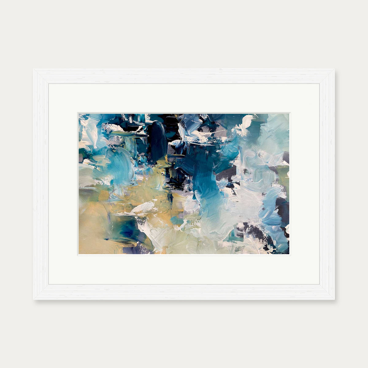 Abstract 482 Art Print — 30 x 40 cm — White Frame
