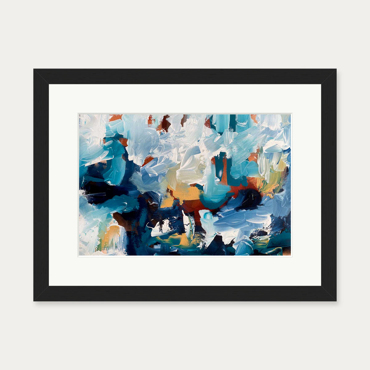 Abstract 483 Art Print — 30 x 40 cm — Black Frame