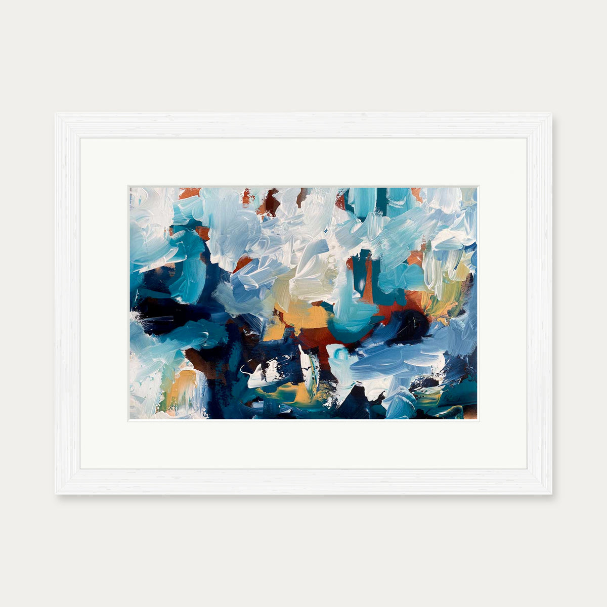 Abstract 483 Art Print — 30 x 40 cm — White Frame