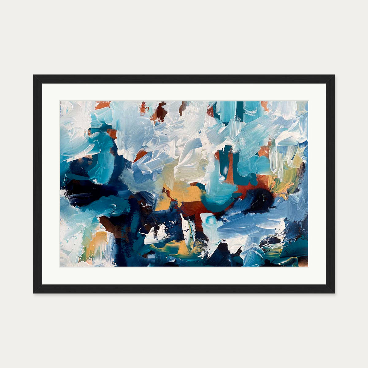 Abstract 483 Art Print — 50 x 70 cm — Black Frame