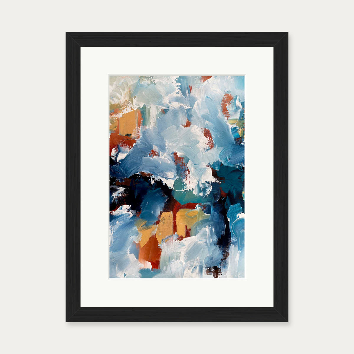 Abstract 484 Art Print — 30 x 40 cm — Black Frame