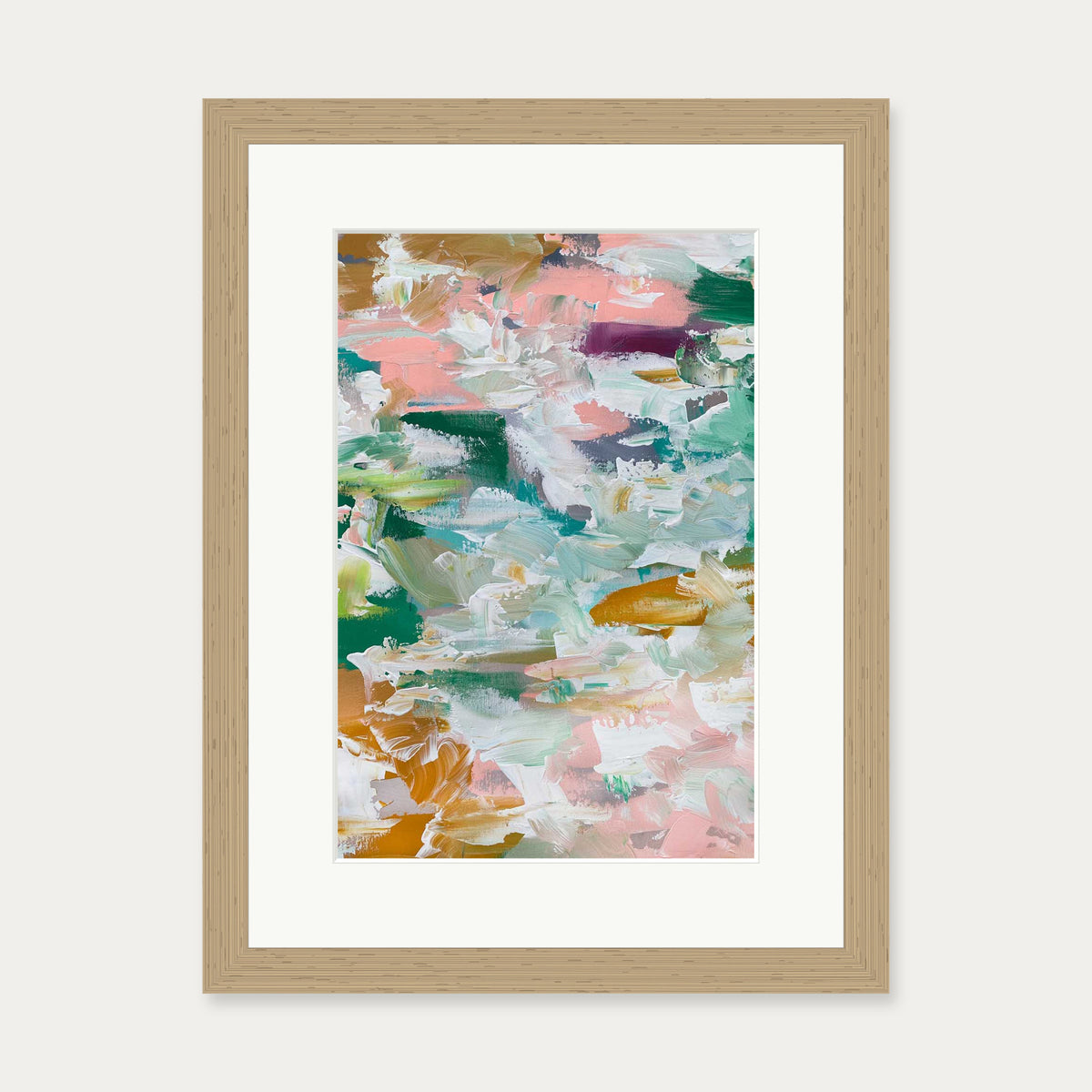 Abstract 485 Art Print — 30 x 40 cm — Oak Frame