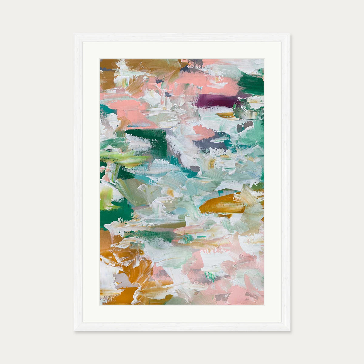 Abstract 485 Art Print — 50 x 70 cm — White Frame