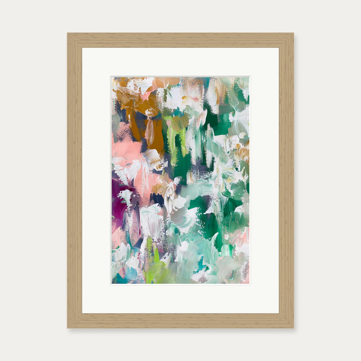 Abstract 486 Art Print — 30 x 40 cm — Oak Frame