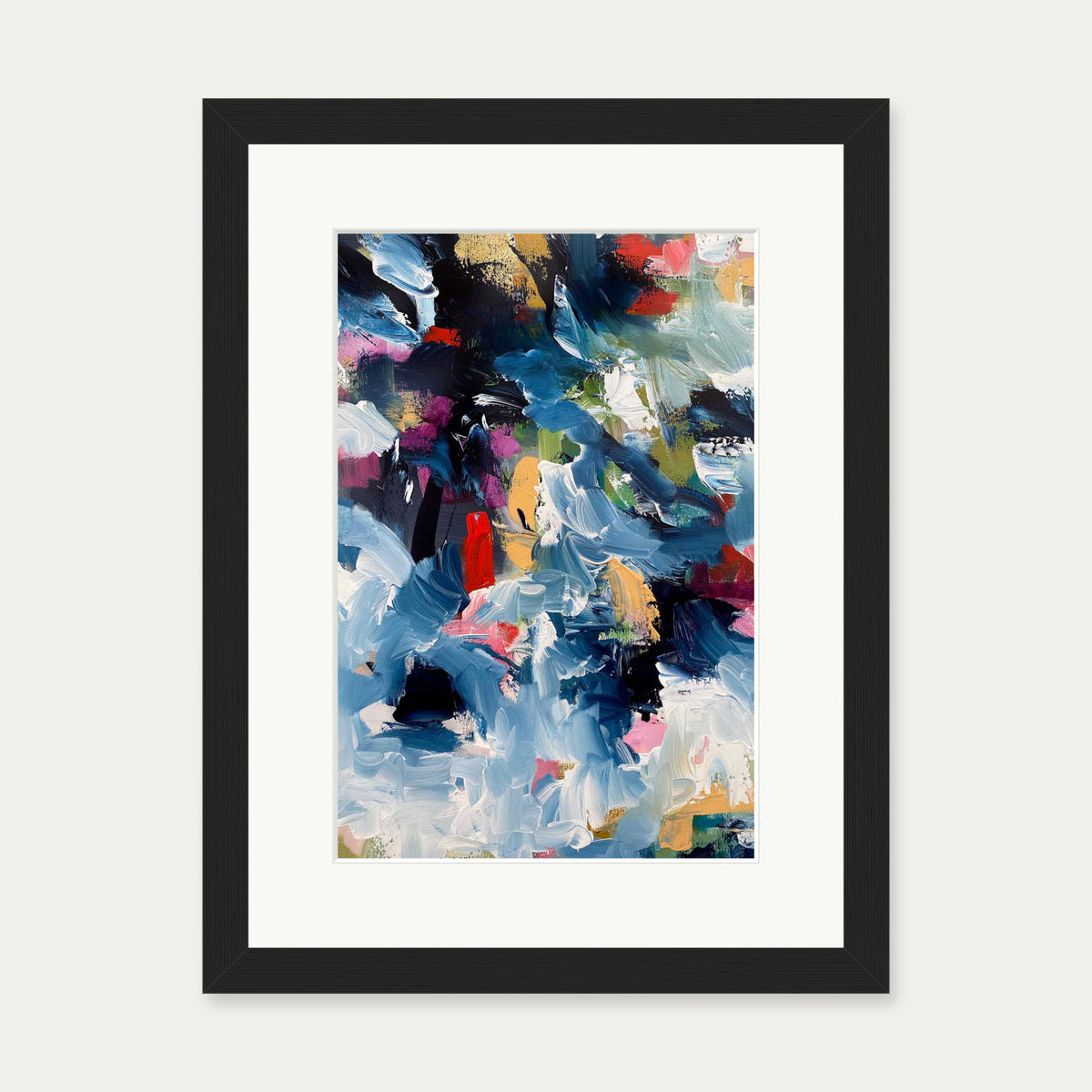 Abstract 487 Art Print — 30 x 40 cm — Black Frame