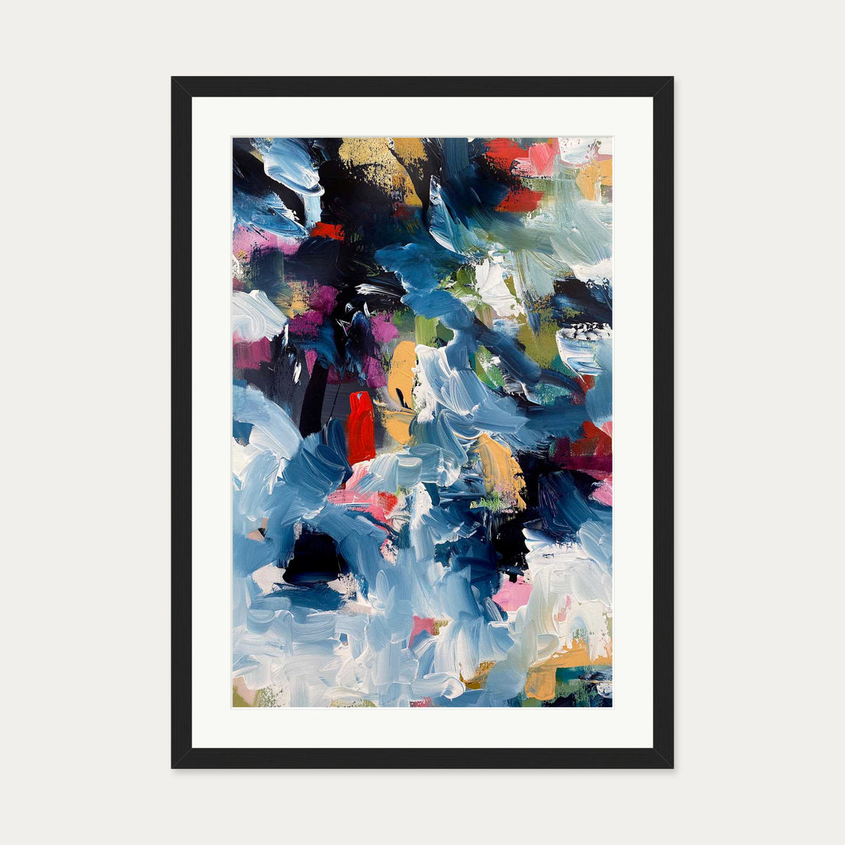 Abstract 487 Art Print — 50 x 70 cm — Black Frame