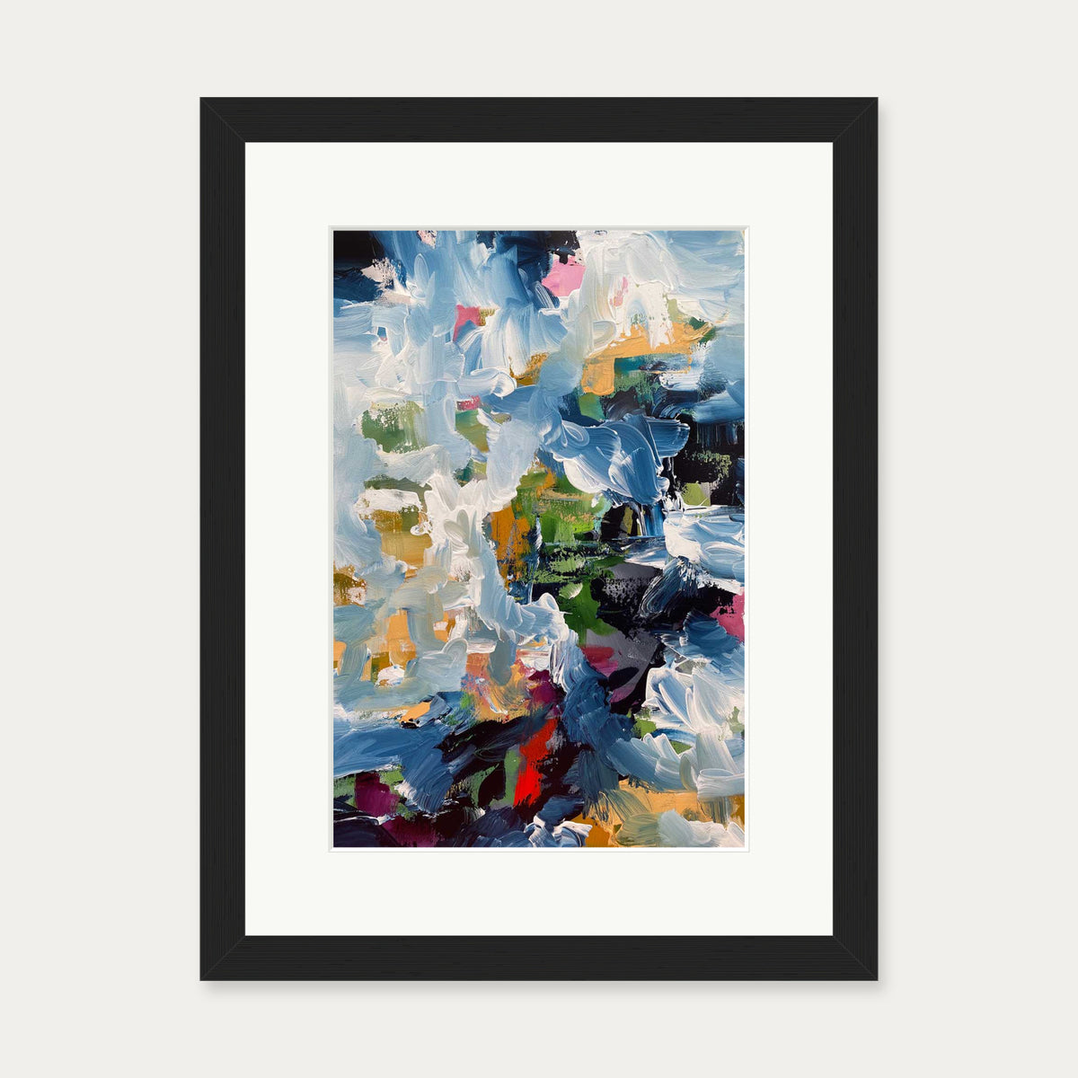 Abstract 488 Art Print — 30 x 40 cm — Black Frame