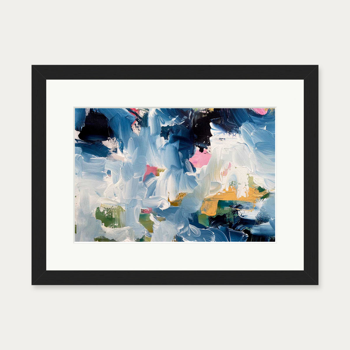 Abstract 489 Art Print — 30 x 40 cm — Black Frame