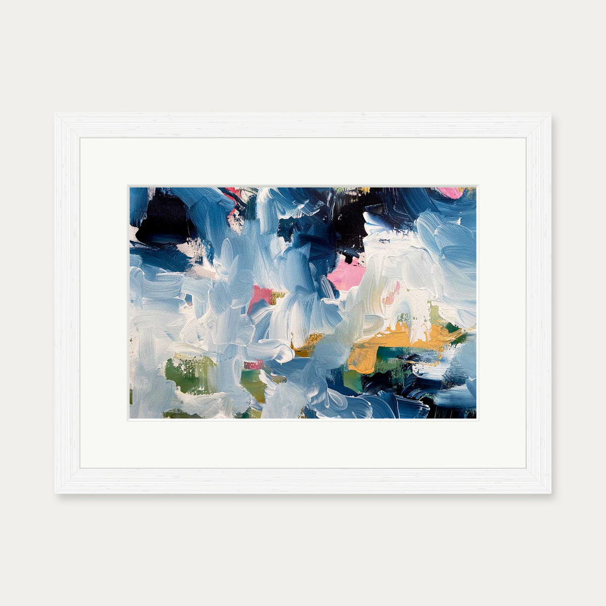 Abstract 489 Art Print — 30 x 40 cm — White Frame