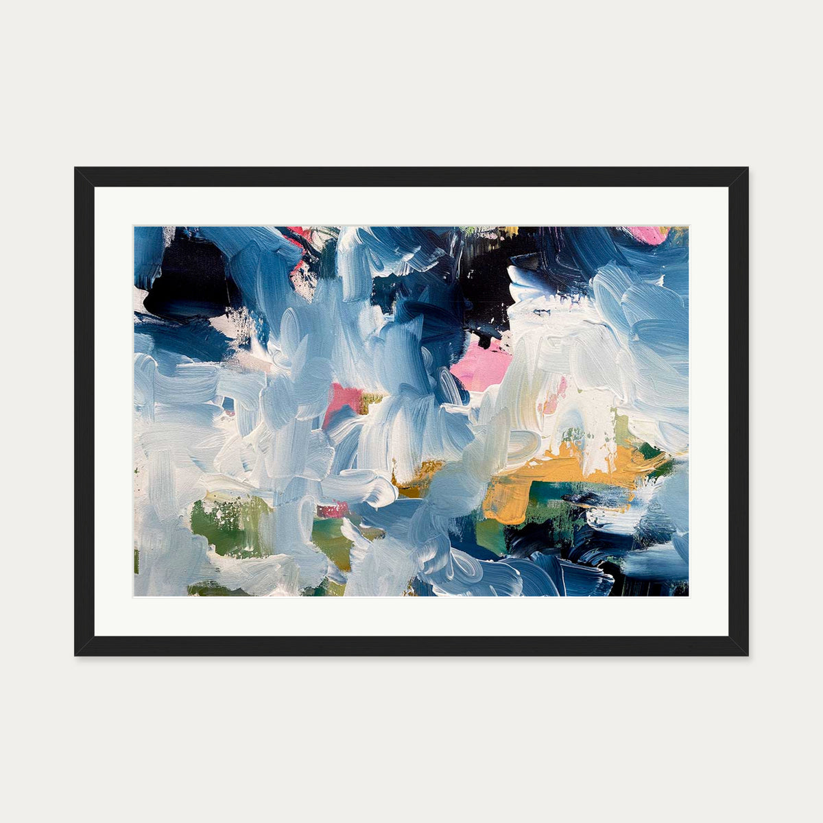 Abstract 489 Art Print — 50 x 70 cm — Black Frame