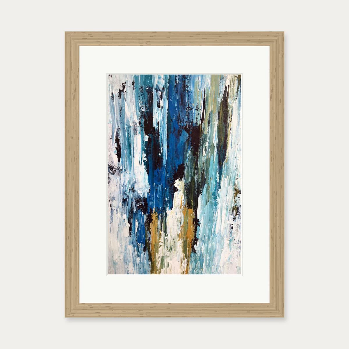 Abstract 49 Art Print — 30 x 40 cm — Oak Frame