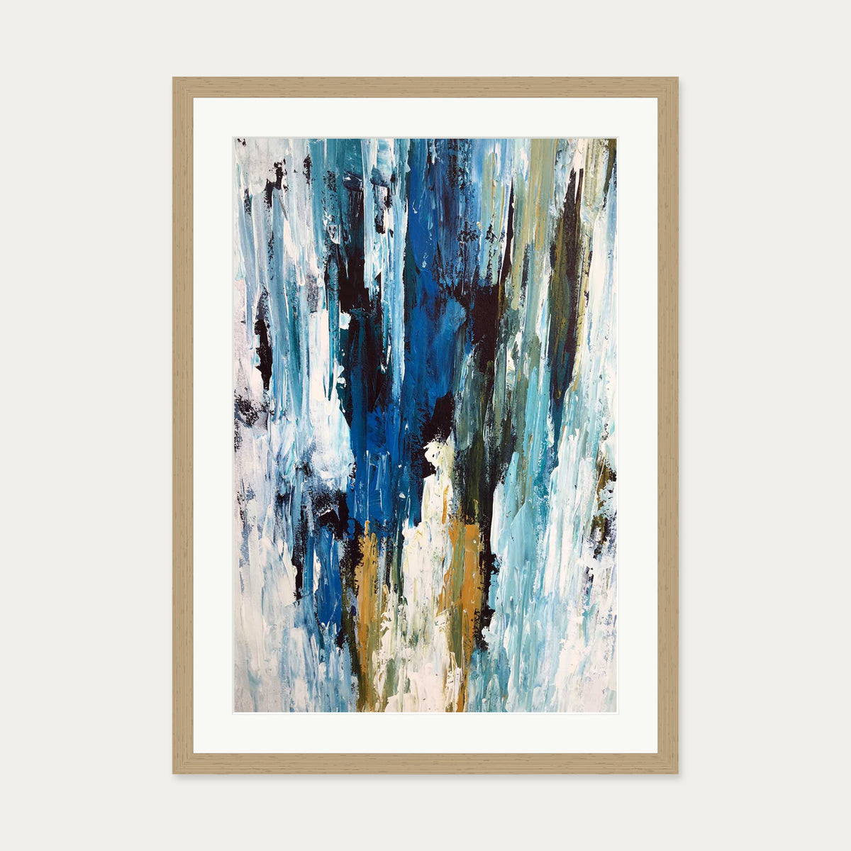 Abstract 49 Art Print — 50 x 70 cm — Oak Frame
