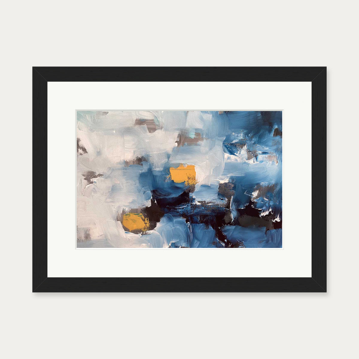 Abstract 490 Art Print — 30 x 40 cm — Black Frame