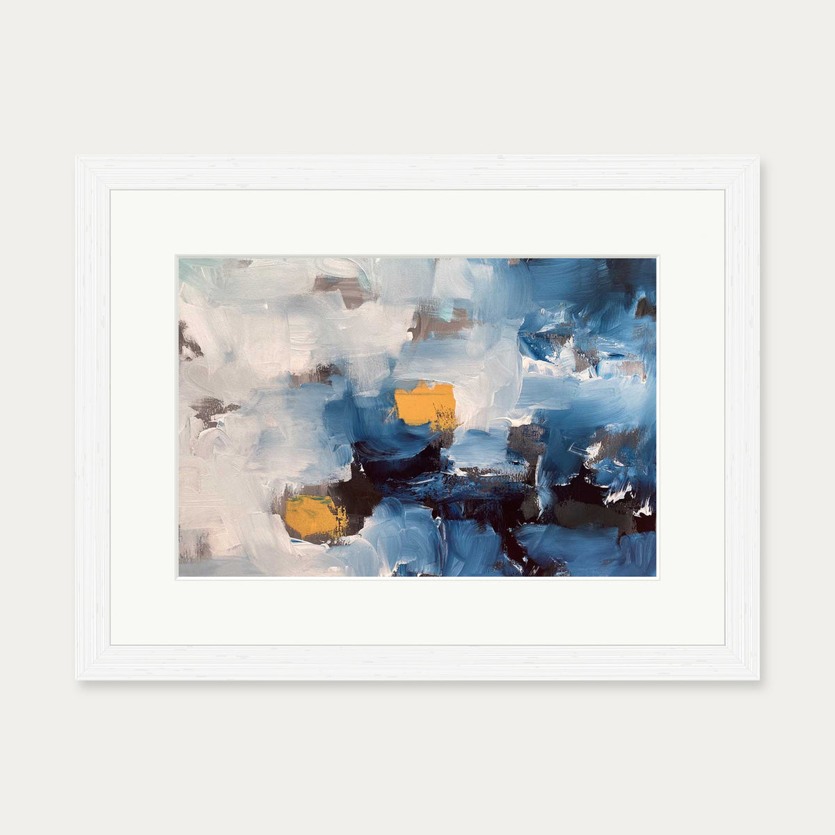 Abstract 490 Art Print — 30 x 40 cm — White Frame