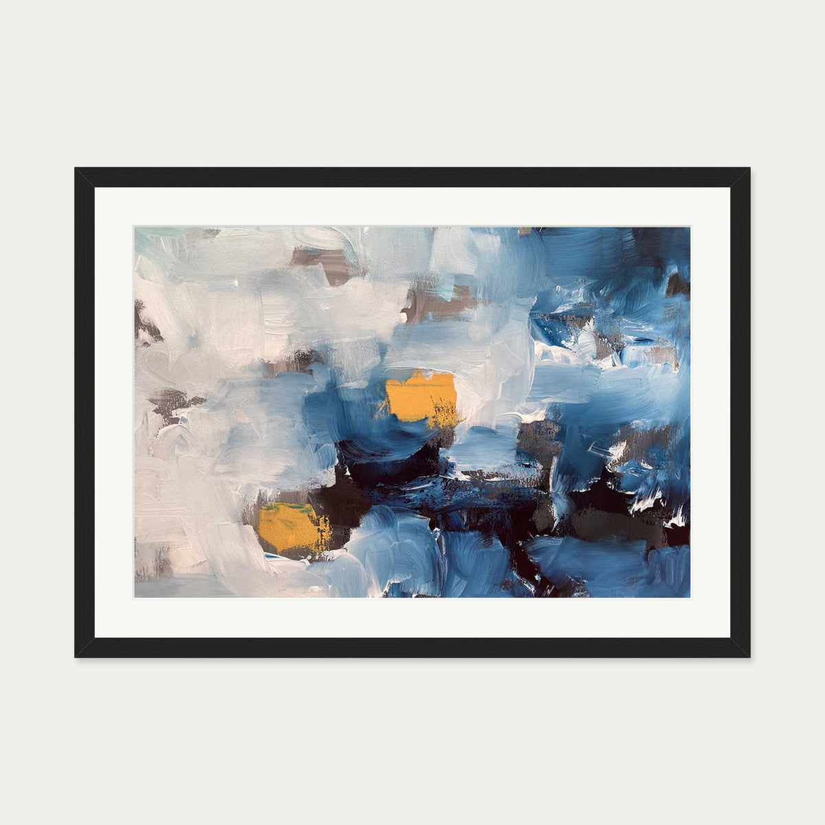 Abstract 490 Art Print — 50 x 70 cm — Black Frame