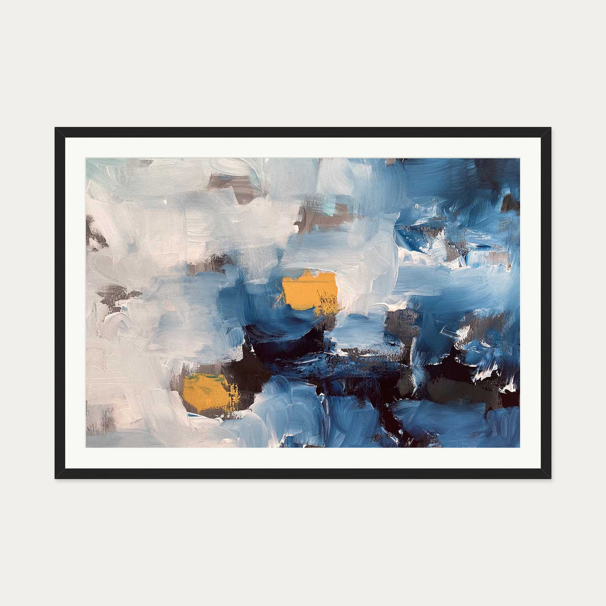 Abstract 490 Art Print — 70 x 100 cm — Black Frame