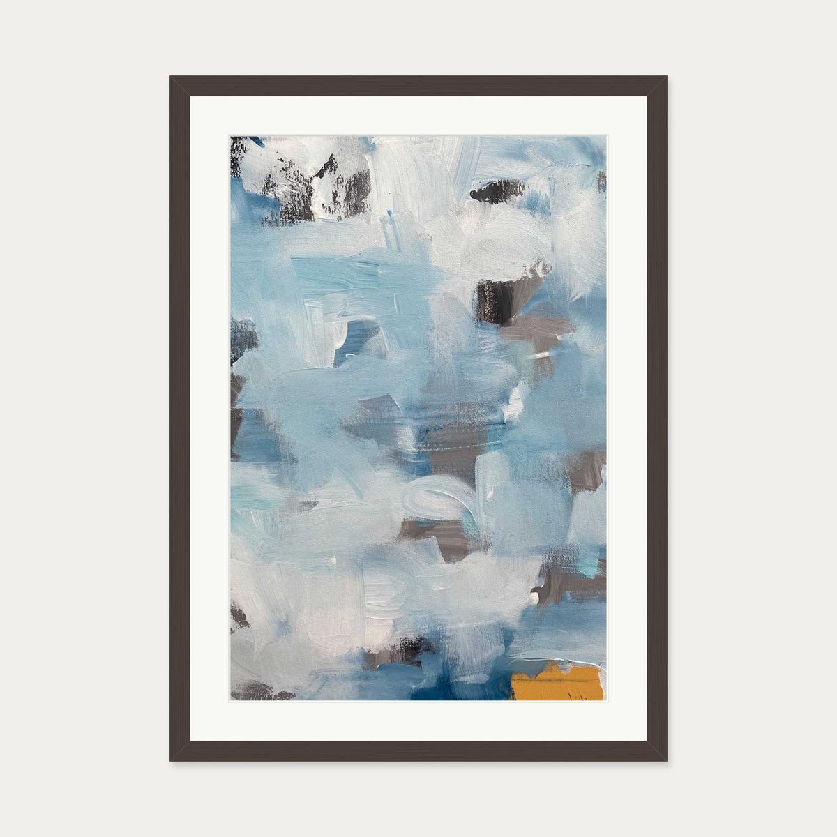 Abstract 491 Art Print — 50 x 70 cm — Brown Frame