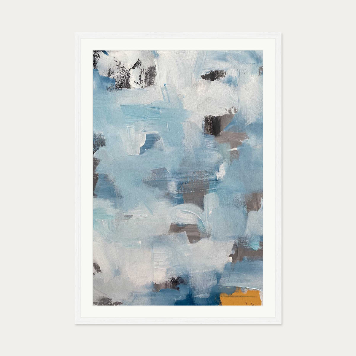 Abstract 491 Art Print — 70 x 100 cm — White Frame