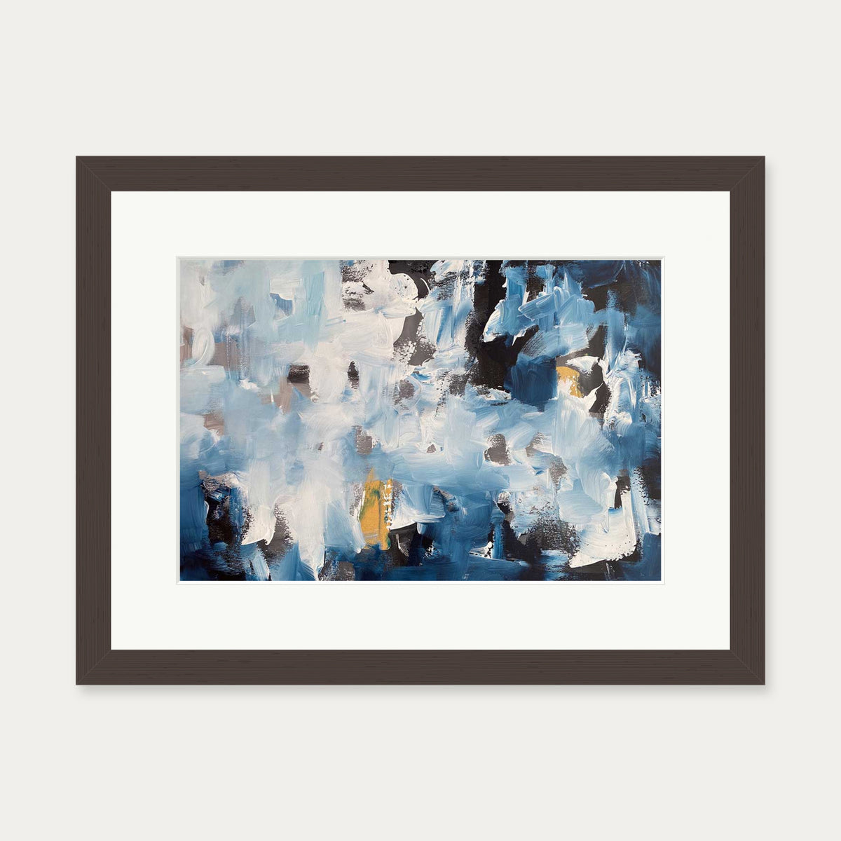 Abstract 492 Art Print — 30 x 40 cm — Brown Frame