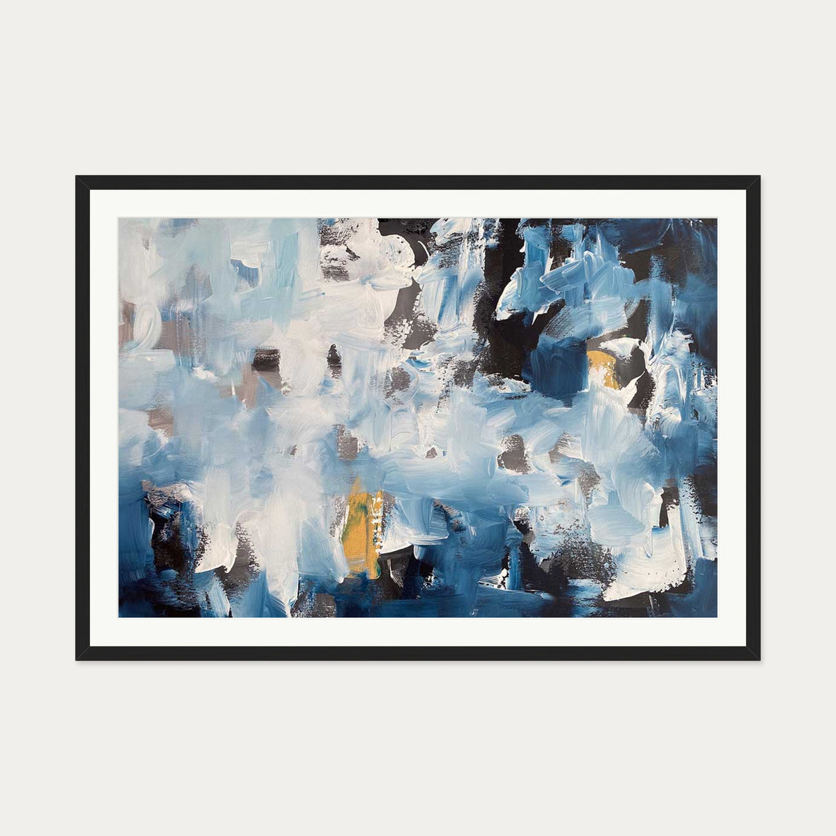 Abstract 492 Art Print — 70 x 100 cm — Black Frame