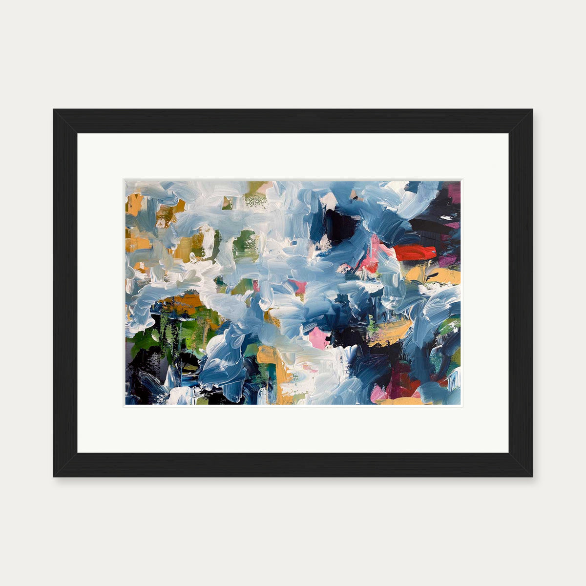 Abstract 493 Art Print — 30 x 40 cm — Black Frame