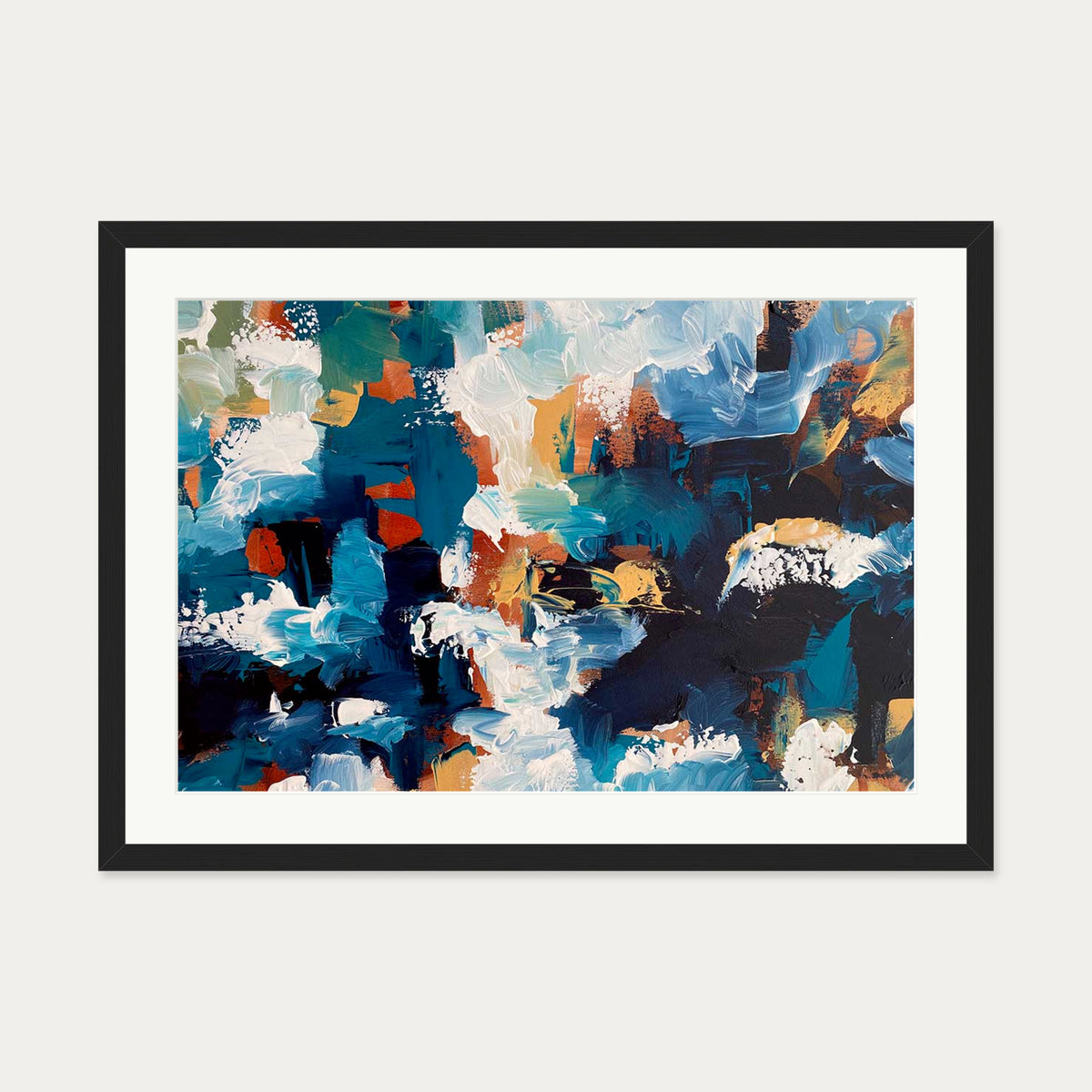 Abstract 494 Art Print — 50 x 70 cm — Black Frame