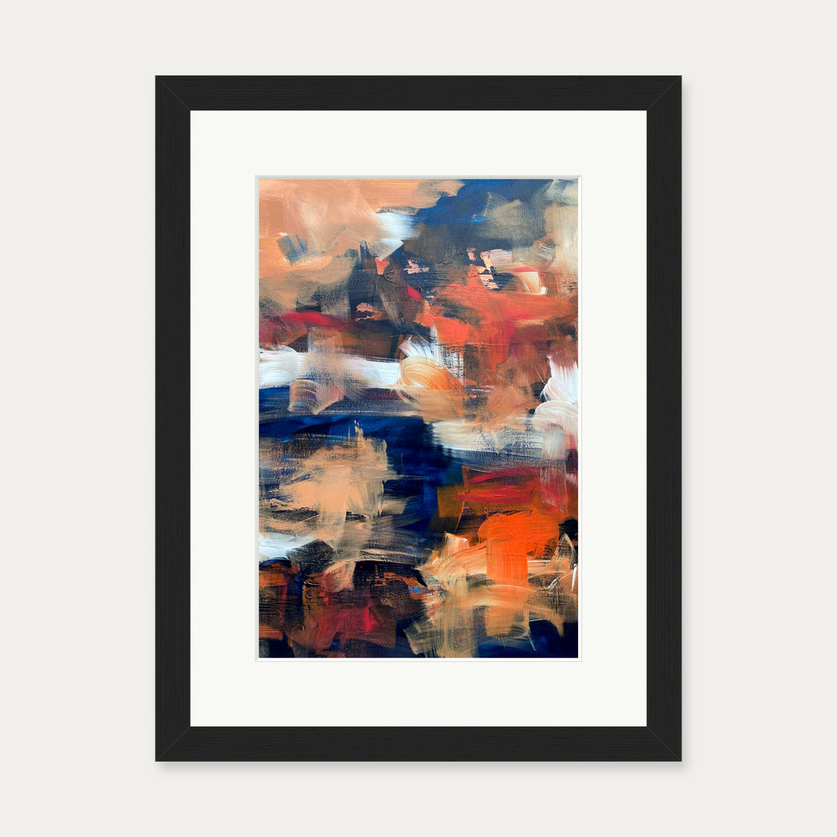 Abstract 495 Art Print — 30 x 40 cm — Black Frame