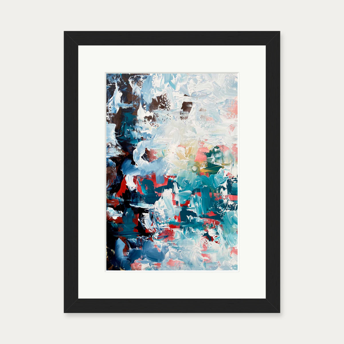 Abstract 496 Art Print — 30 x 40 cm — Black Frame
