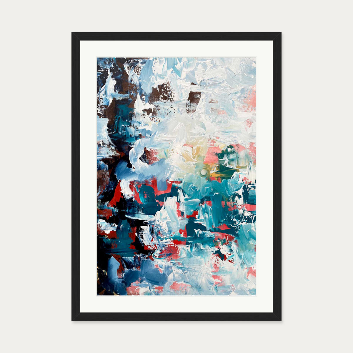 Abstract 496 Art Print — 50 x 70 cm — Black Frame