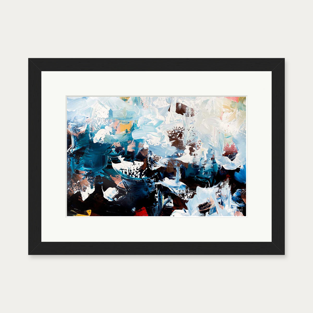 Abstract 499 Art Print — 30 x 40 cm — Black Frame