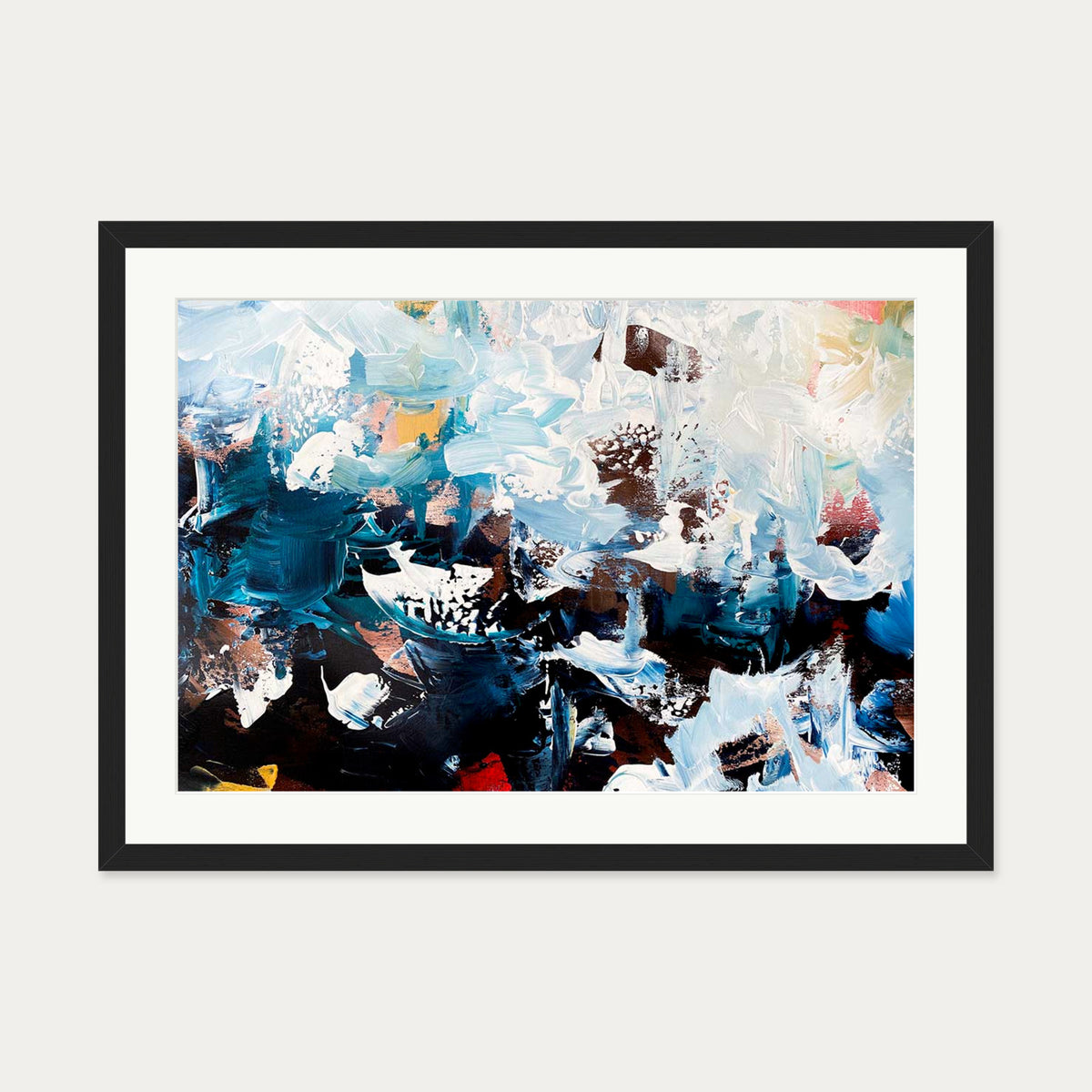 Abstract 499 Art Print — 50 x 70 cm — Black Frame