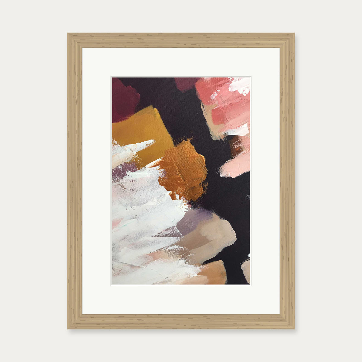 Abstract 50 Art Print — 30 x 40 cm — Oak Frame