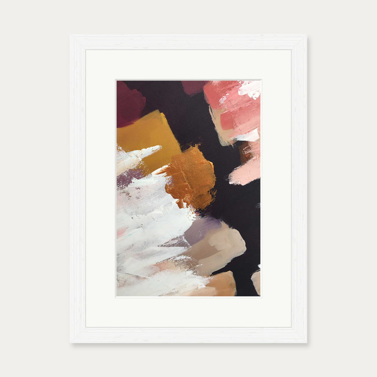 Abstract 50 Art Print — 30 x 40 cm — White Frame