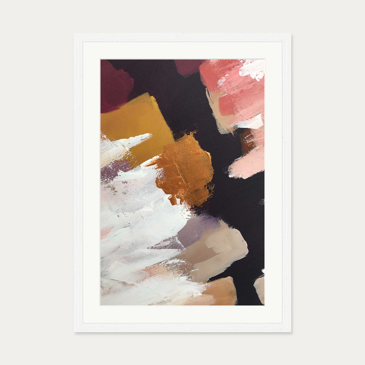 Abstract 50 Art Print — 50 x 70 cm — White Frame