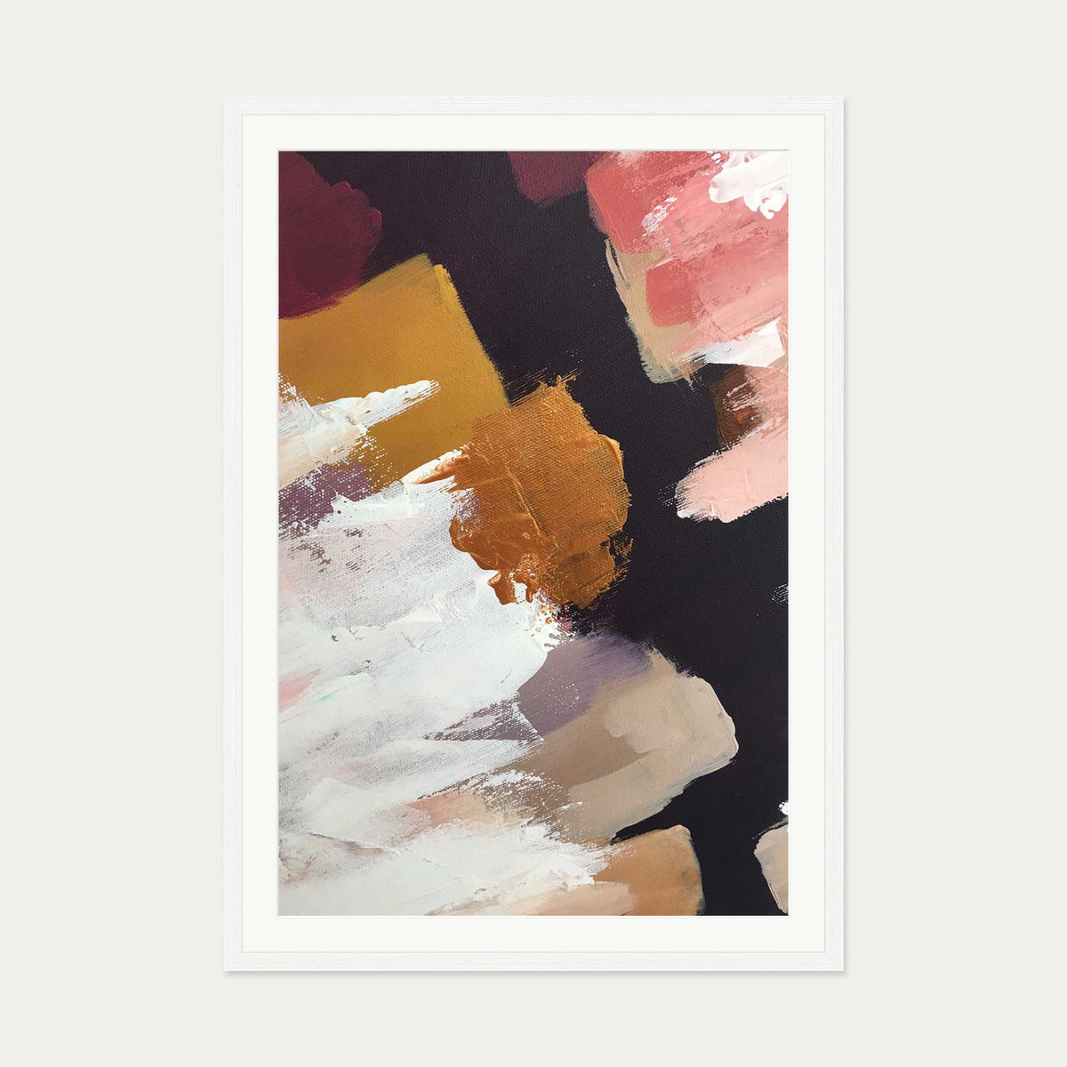 Abstract 50 Art Print — 70 x 100 cm — White Frame