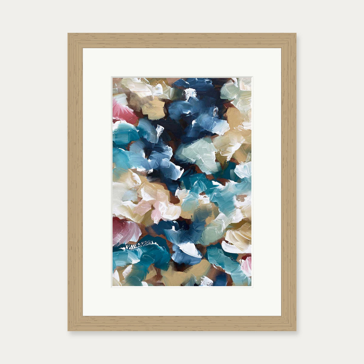 Abstract 500 Art Print — 30 x 40 cm — Oak Frame