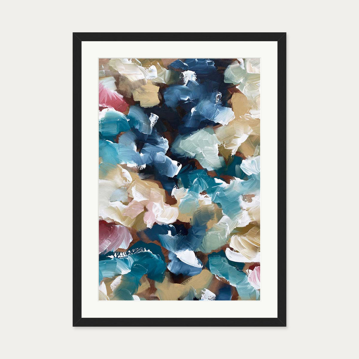 Abstract 500 Art Print — 50 x 70 cm — Black Frame