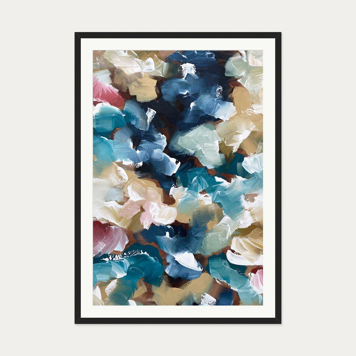 Abstract 500 Art Print — 70 x 100 cm — Black Frame