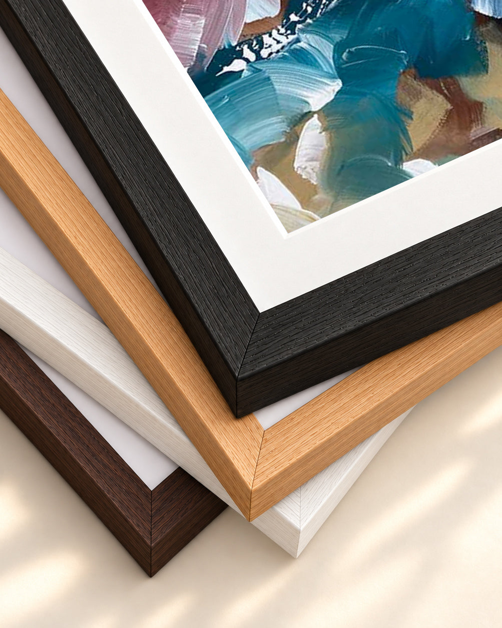 Abstract 500 Art Print — framed print corner with 5 cm mount and bevel