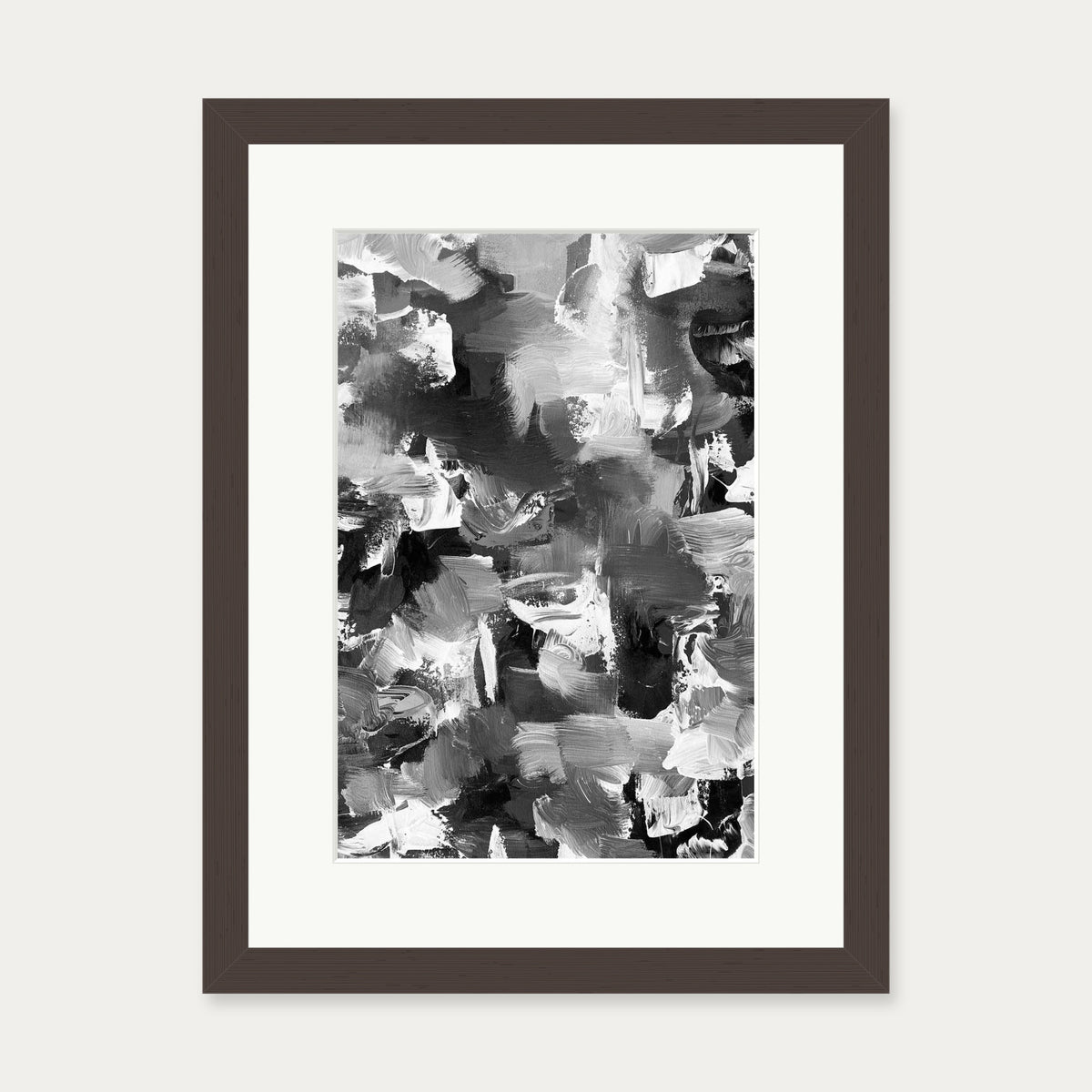 Abstract 501 Art Print — 30 x 40 cm — Brown Frame