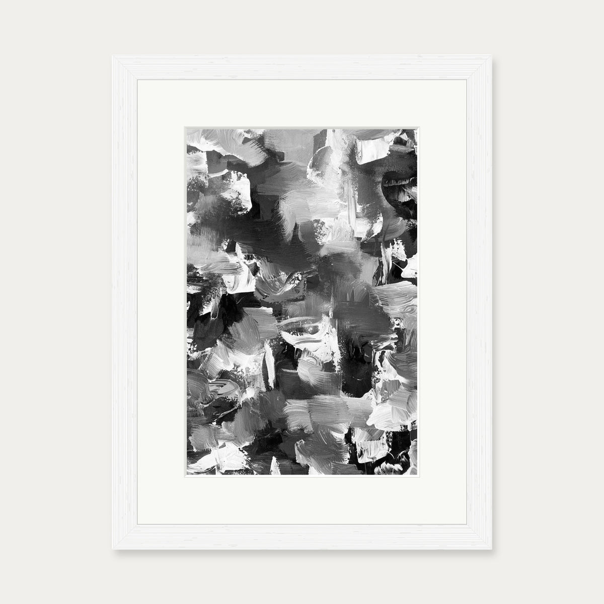 Abstract 501 Art Print — 30 x 40 cm — White Frame