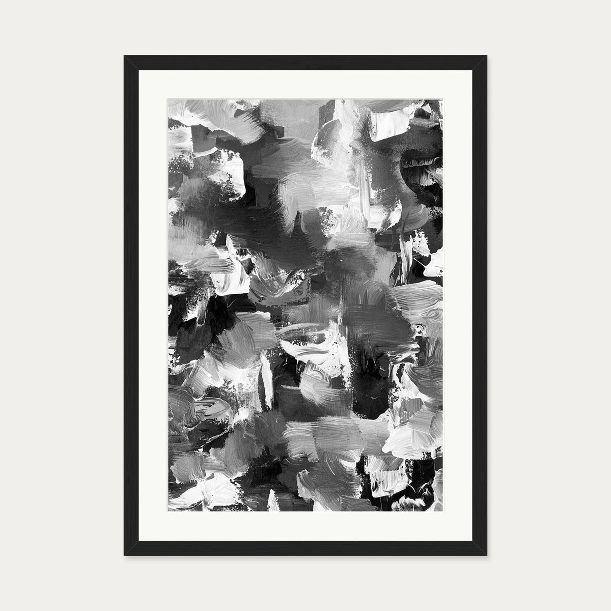 Abstract 501 Art Print — 50 x 70 cm — Black Frame