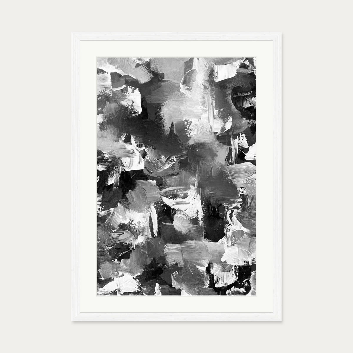 Abstract 501 Art Print — 50 x 70 cm — White Frame