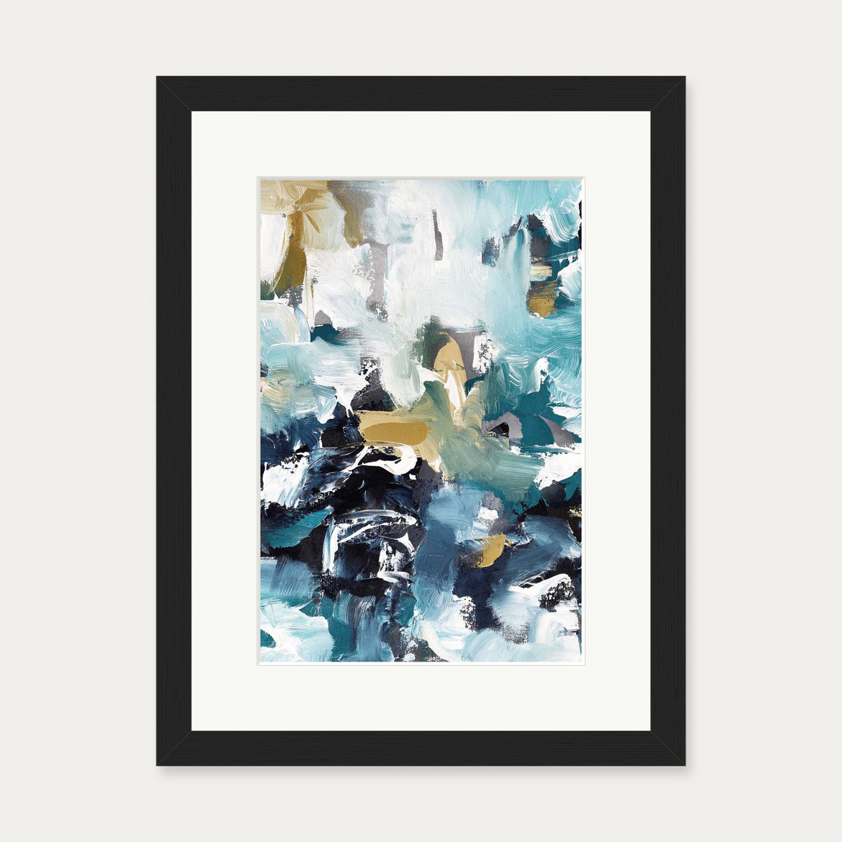 Abstract 502 Art Print — 30 x 40 cm — Black Frame