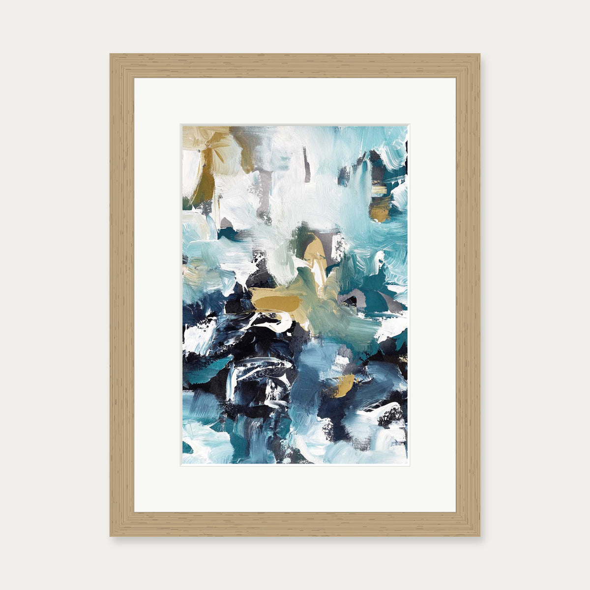 Abstract 502 Art Print — 30 x 40 cm — Oak Frame