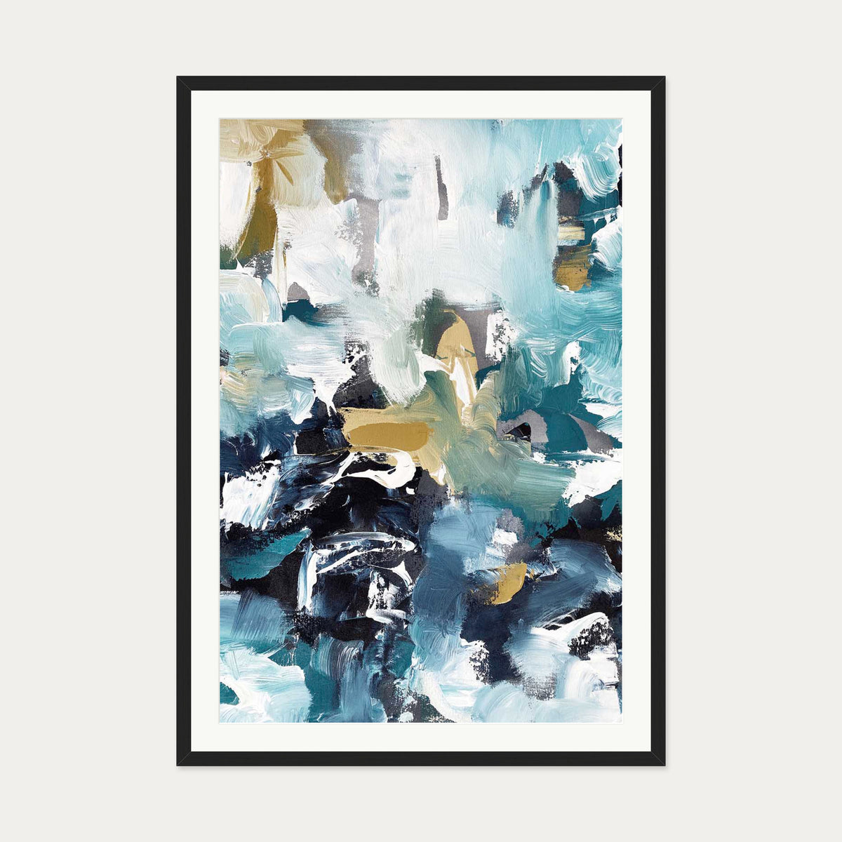 Abstract 502 Art Print — 70 x 100 cm — Black Frame
