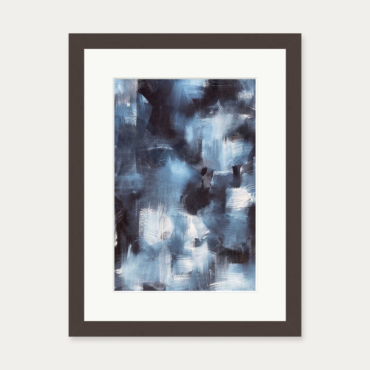 Abstract 503 Art Print — 30 x 40 cm — Brown Frame