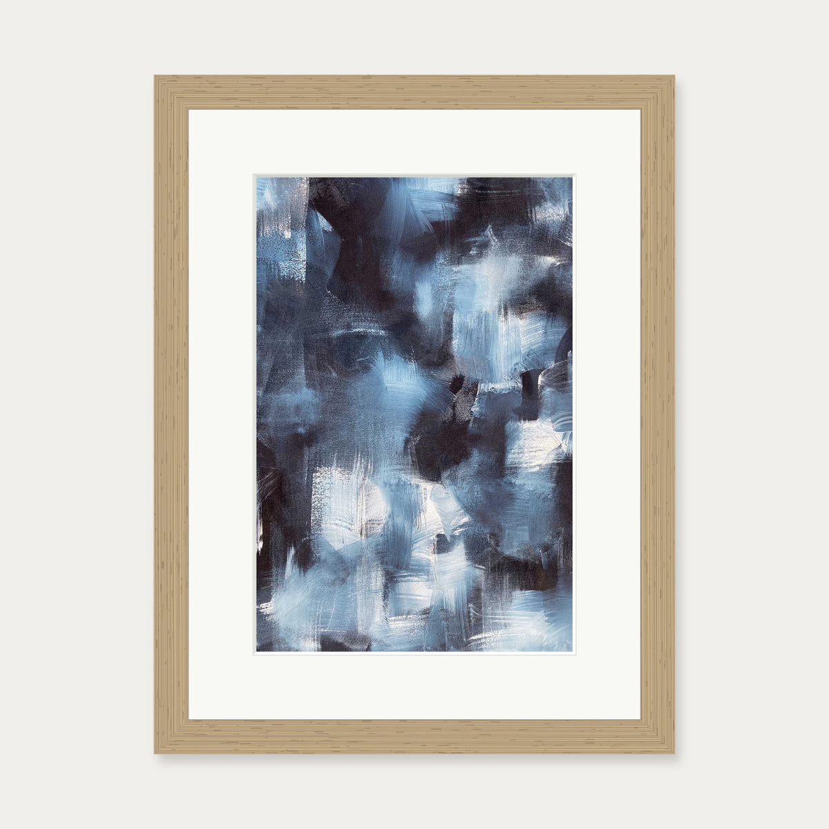 Abstract 503 Art Print — 30 x 40 cm — Oak Frame