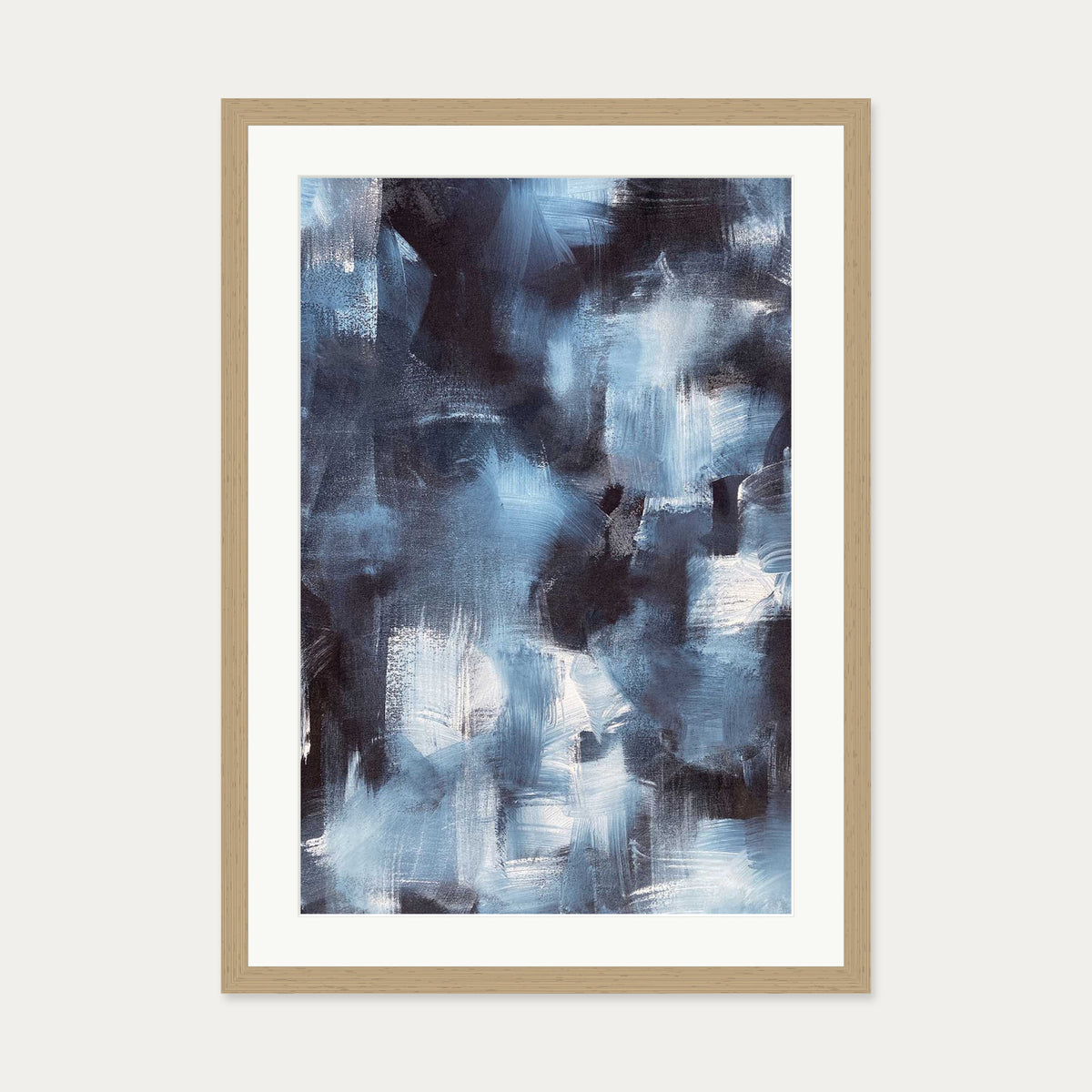 Abstract 503 Art Print — 50 x 70 cm — Oak Frame