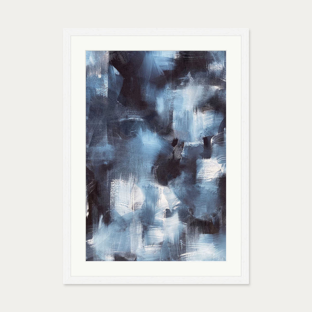 Abstract 503 Art Print — 50 x 70 cm — White Frame